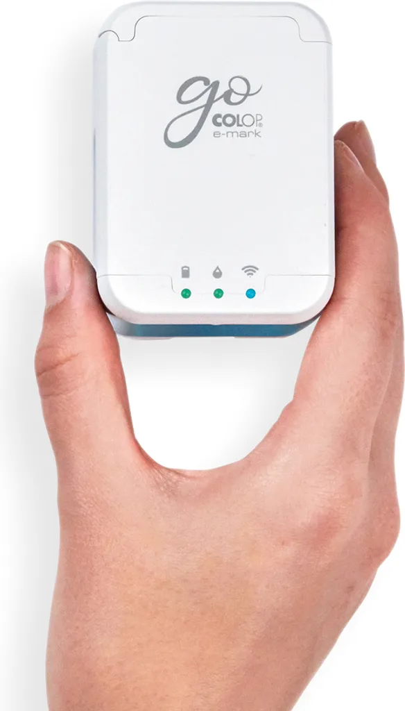 COLOP e-mark go imprimante mobile blanc : tampon numérique compact pro - 3