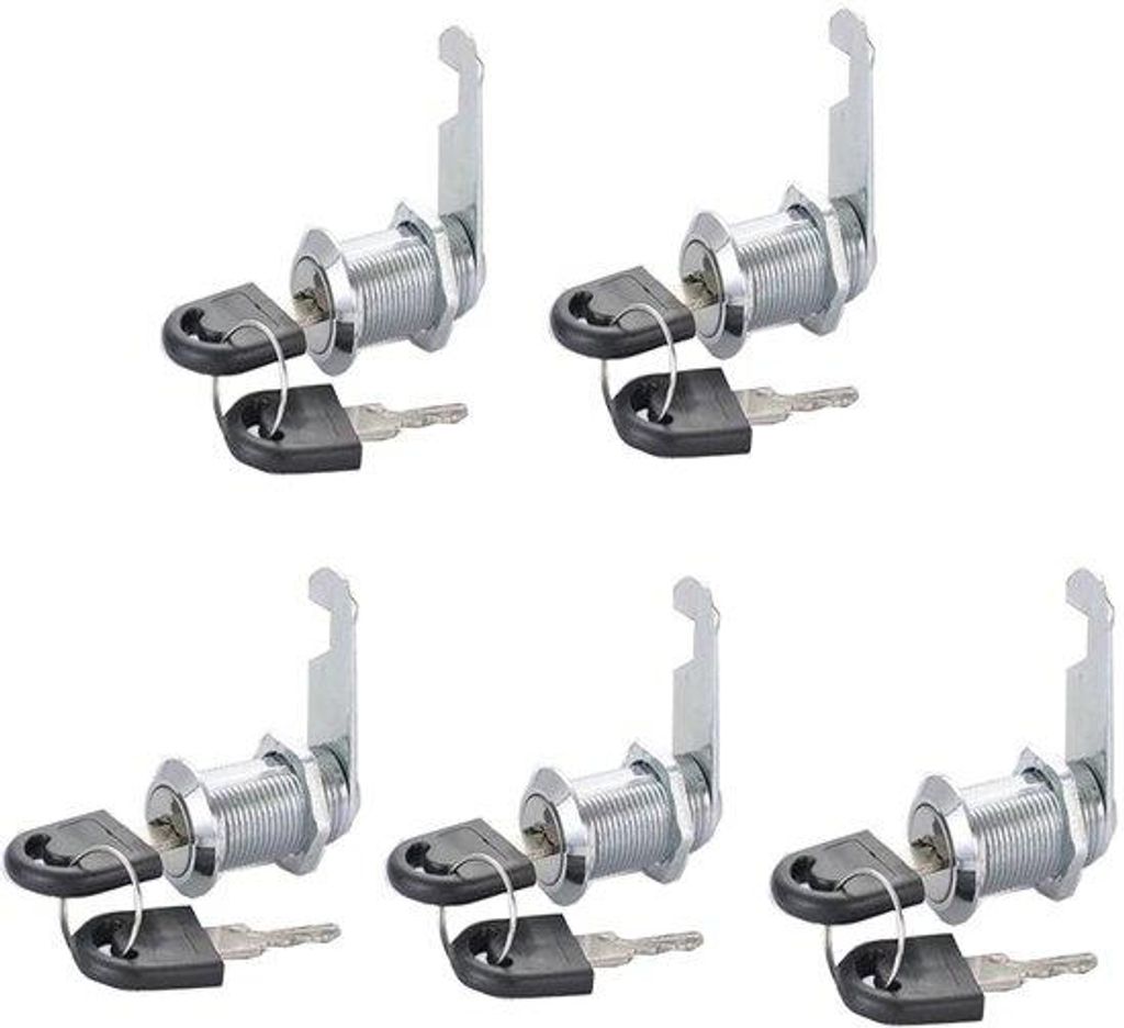 Schlosssatz - Sicherheit für Möbel - Enthält 5 Schlösser und 10 Schlüssel