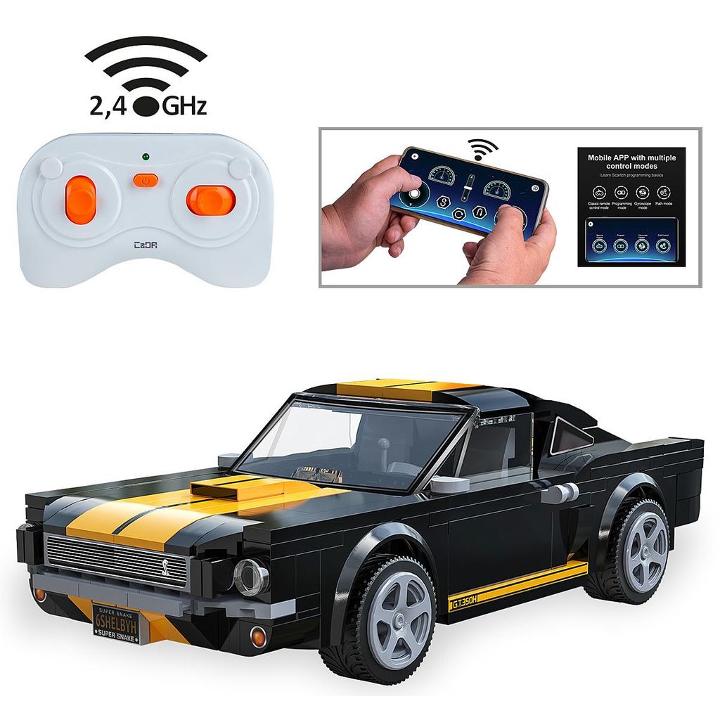 JAMARA CaDA Shelby GT350 H 1:20 schwarz 2,4GHz Bricks Produktbild 