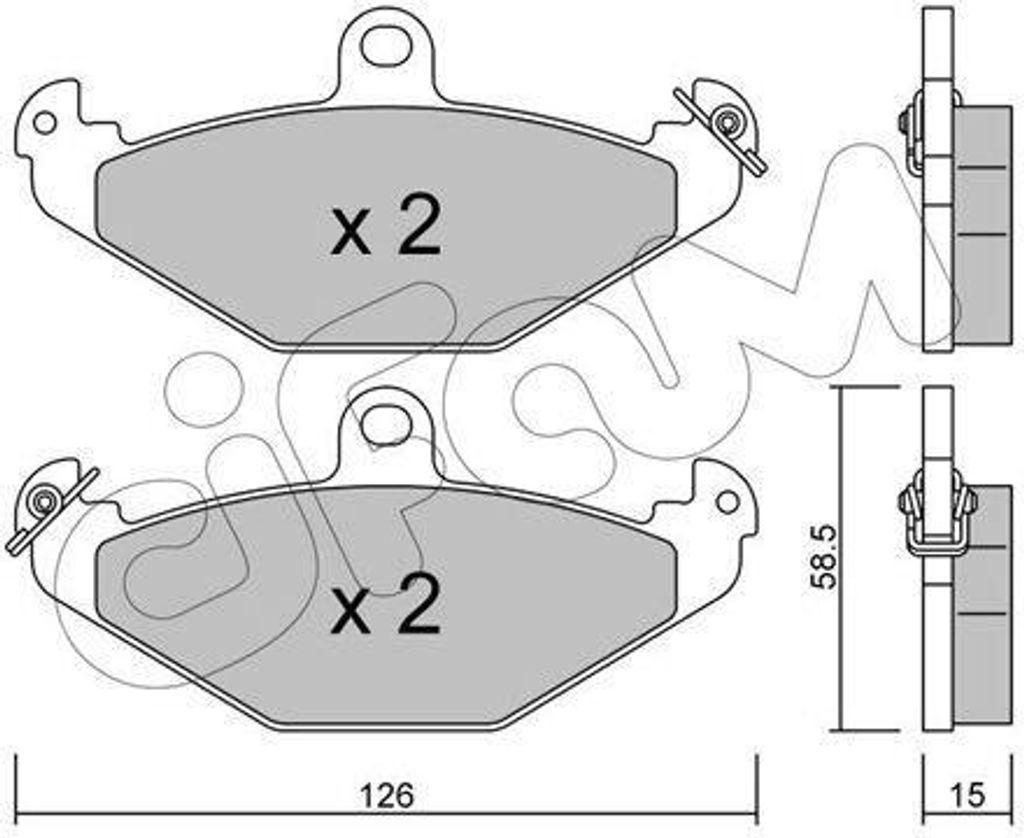 CIFAM Bremsbeläge Satz Hinten Bremsklötze für RENAULT ESPACE III (JE0) 822-165-0