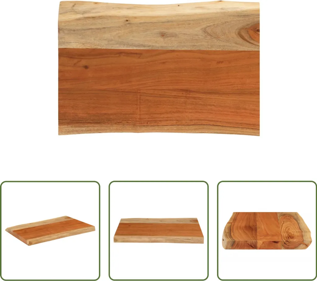 Top Bagno Legno Acacia 60x40 | Occasione Piano Massiccio 3,8 cm