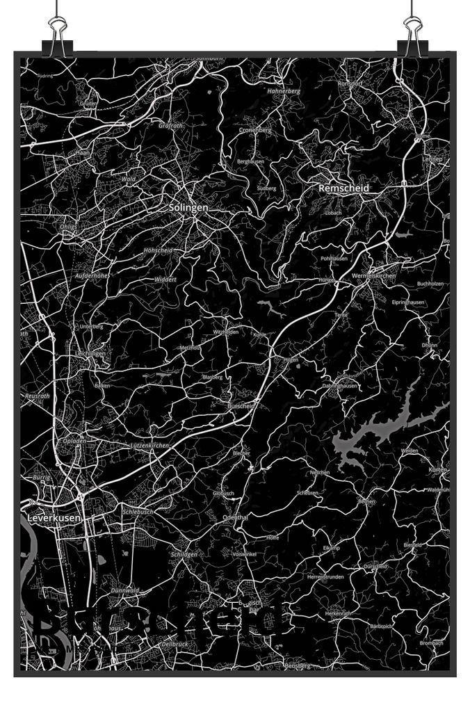 Mr. & Mrs. Panda Bild Burscheid DIN A5 - Geschenk, Plakat, Stadt Dorf Karte Landkarte Map Stadtplan, wandkunst, drucke, wanddeko, Wandbild