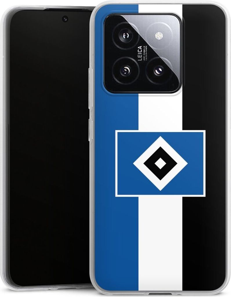 DeinDesign Handyhülle für Xiaomi 14 Silikon Hülle Case Smartphone Schutzhülle HSV Hamburger SV Streifen