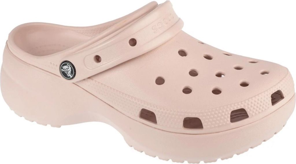 Crocs Classic Platform Damen Clogs mit Plateausohle Altrosa (Quartz), 206750-6UR