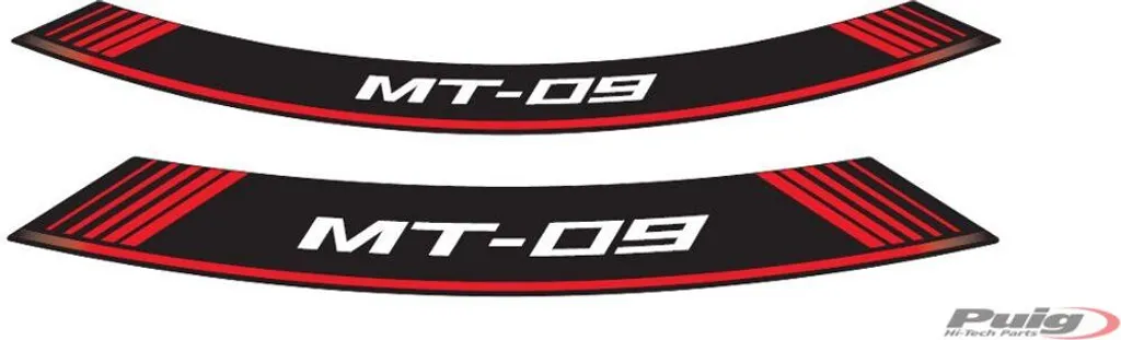 PUIG 9135R Lisérés de Jantes Spéciaux pour YAMAHA MT-09 Coloris Rouge