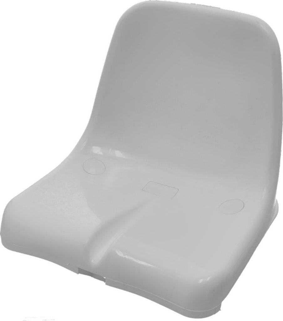 Bootsstuhl/Tribühnenstuhl, blau weiß grau, für Außenberech, Kunststoff, robust Farbe: Weiß