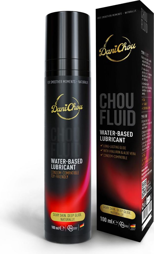 DaniChou ChouFluid Gleitgel wasserbasiert 100 ml – Premium Germany – Intimgel mit Aloe Vera, Hyaluron & Panthenol – Gleitmittel Lubricant