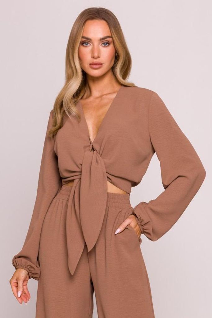 Made of Emotion Damenbluse Gahevere M861 Schokolade S