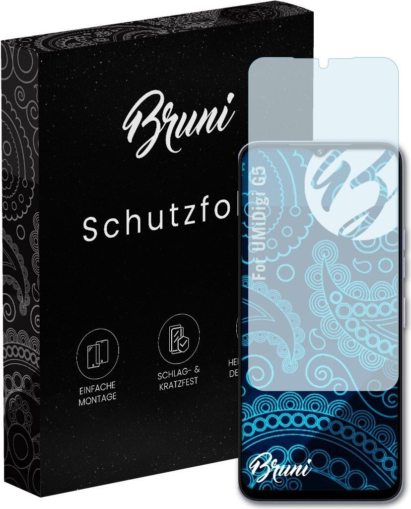 Bruni Basics-Clear 2x Schutzfolie kompatibel mit UMiDigi G5 Folie