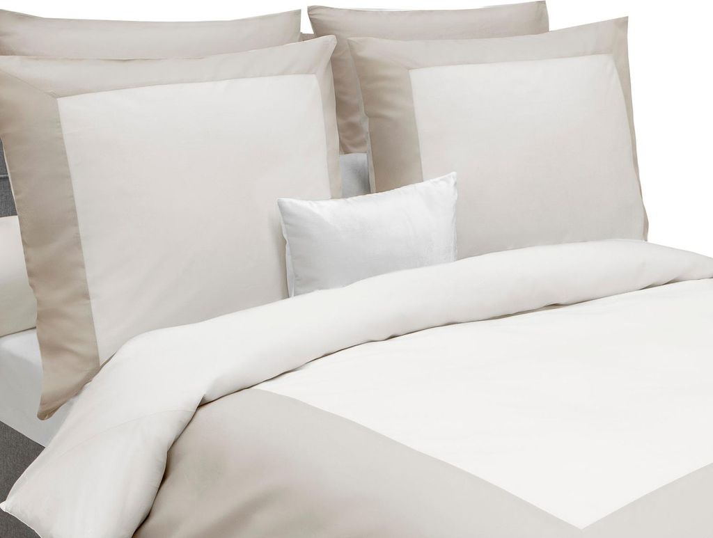 Heckett Lane Royal Baumwolle Bettwäsche Lina 135x200 cm off white/bleached sand