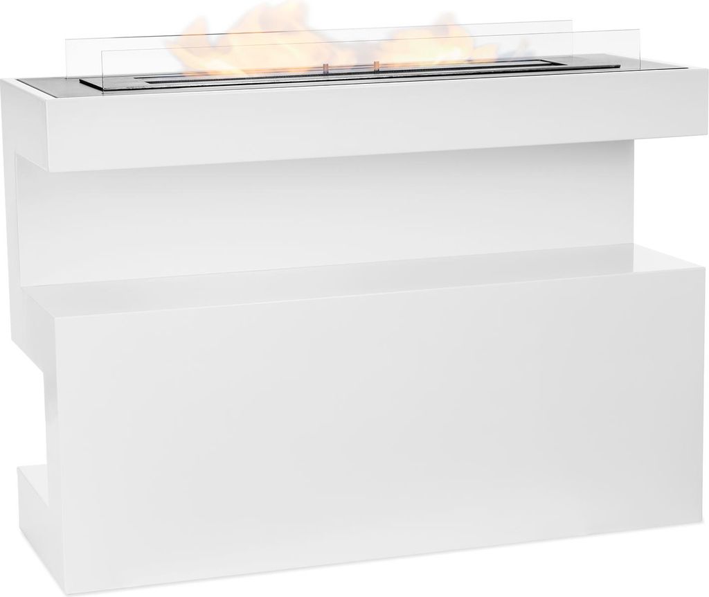 Moritz Standkamin Raumteiler 100 x 35 x 76 cm Ethanol-Brenner Deko Kamin Feuerstelle Ethanol-Kamin Ofen