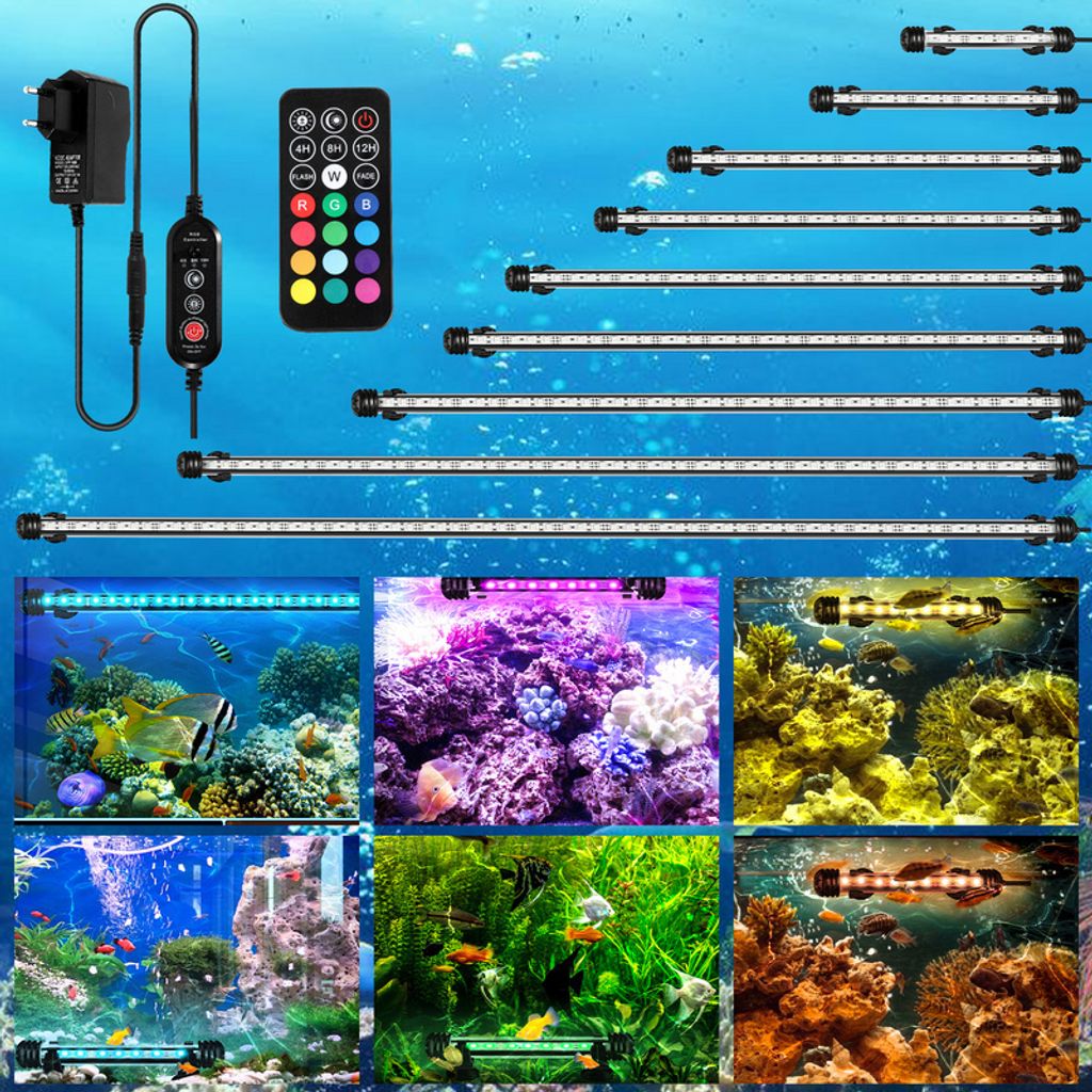 Jopassy 63cm LED Aquarium Lampe Tank Leuchtet Unterwasser Produktbild 