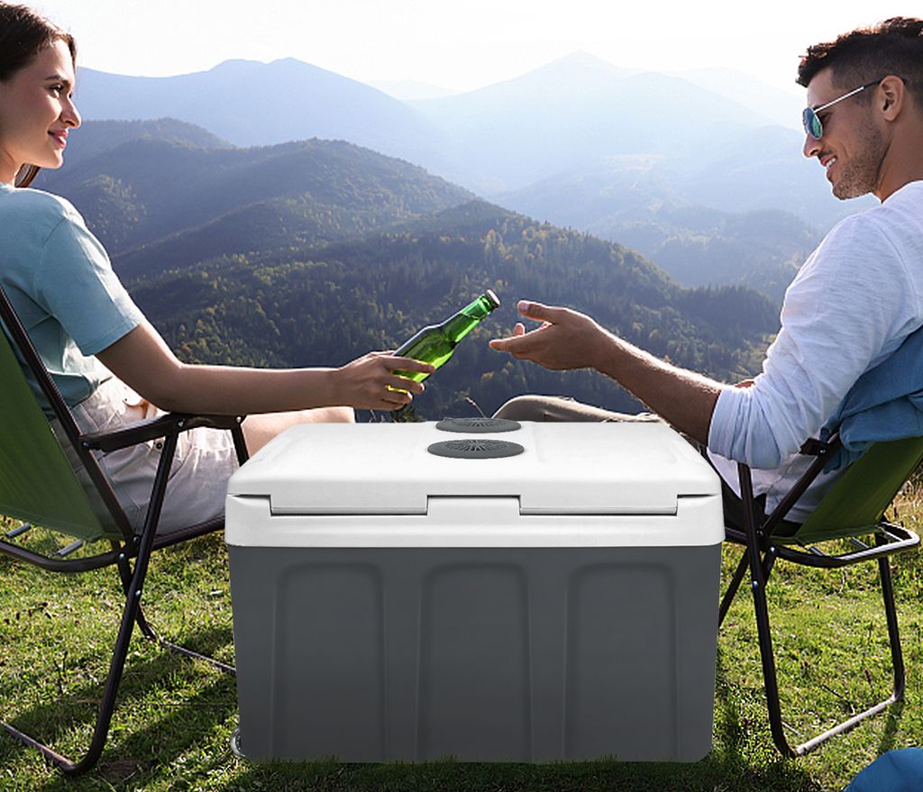 LZQ Kühlbox elektrisch 48L Grau Kühlbox Camping Kühlschrank Produktbild 13