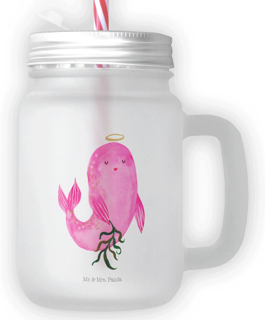Mr. & Mrs. Panda Cocktailglas Sternzeichen Jungfrau - Transparent - Geschenk, Meerjungfrau, Glas, Geburtstag August, mit deckel, getränkebecher, U...