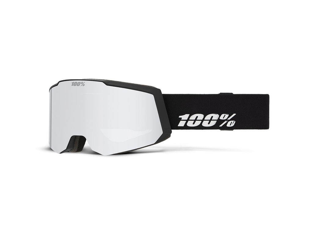 100% Snowcraft S Hiper Ski & Snowboardbrille Schwarz/Silber