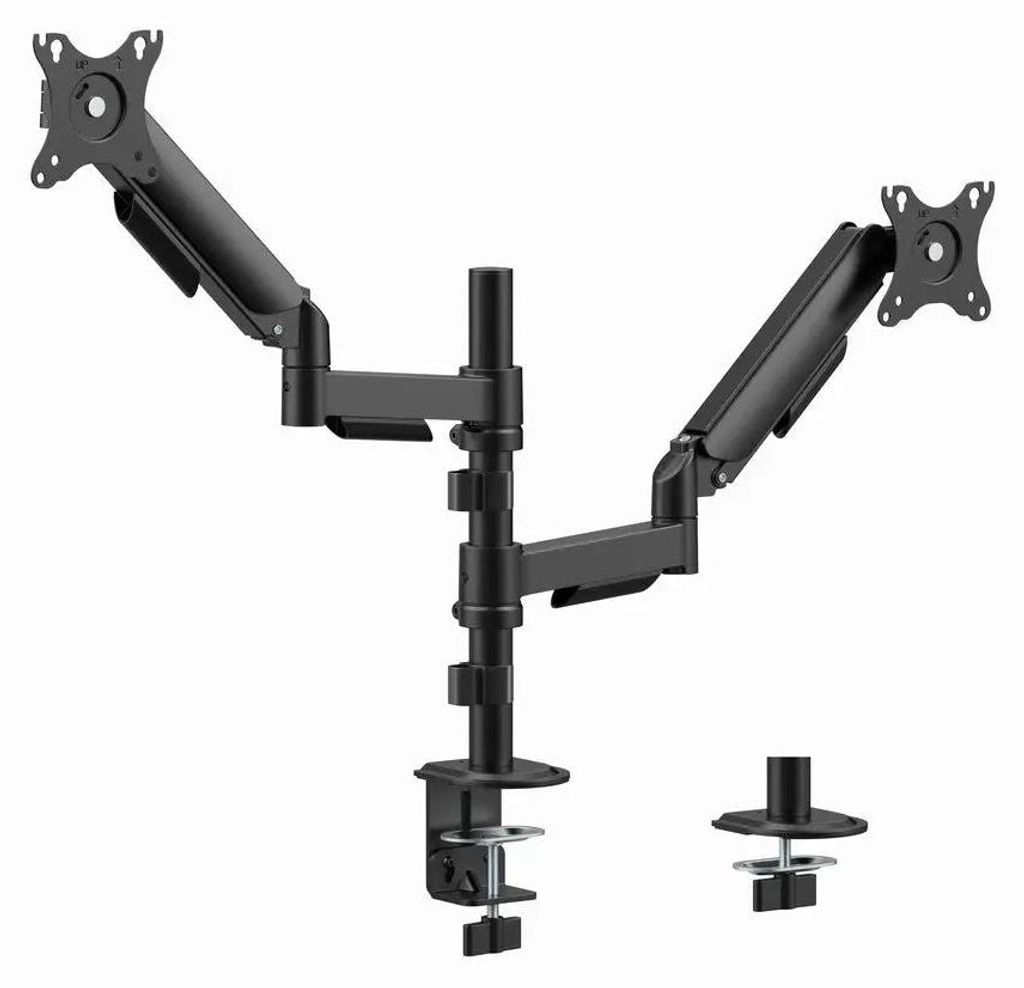 Gembird Adjustable Desk 2-Display Mounting Arm 17” Immagine del prodotto 