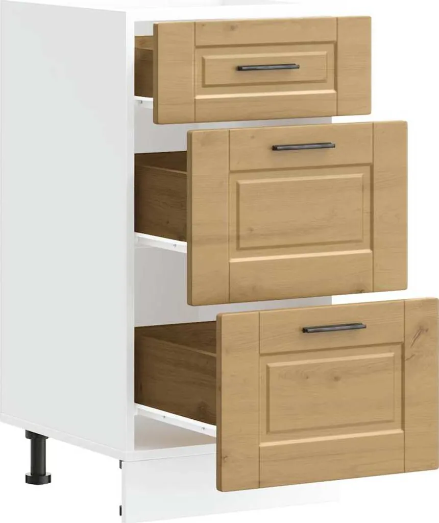 Mobile Cucina Basso Rovere Artisan Porto | Montaggio Facile e Robusto - 5