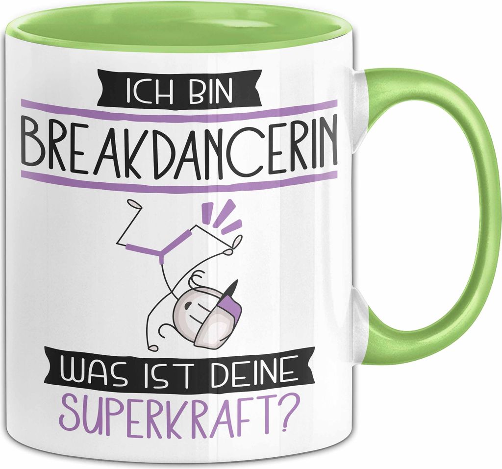 Hip-Hop-Fan Geschenk Tasse Ich Bin Hip-Hop-Fan Was Ist Deine Superkraft Geschenkidee Lustig Geburtstag Weihnachten (Grün)