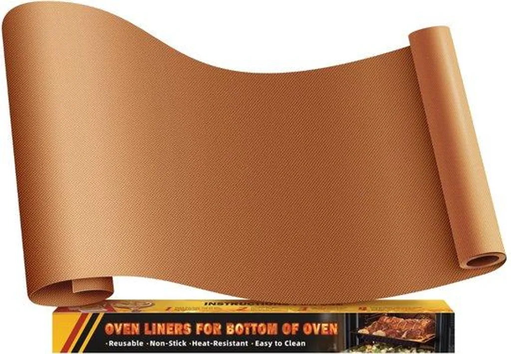Papier cuisson réutilisable sans PFOA, feuille téflon cuivre 43x190cm
