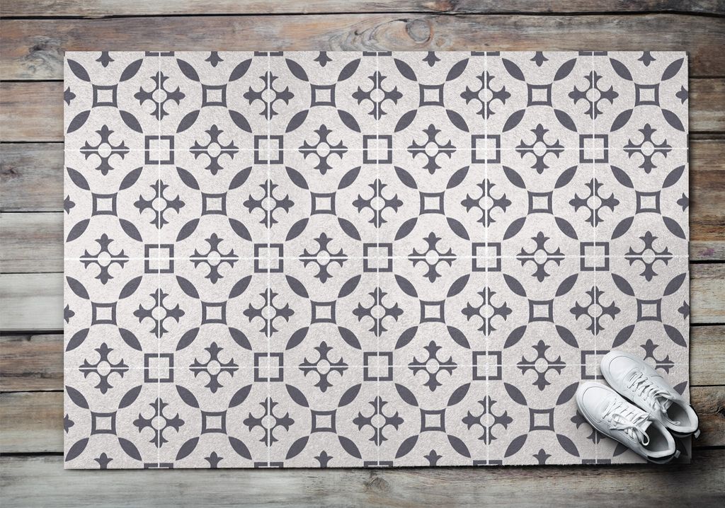 Fußmatte Aussen - Schuhmatte Haustür- Schmutzfangmatte Türvorleger - Outdoor Teppich Schmutzfänger - 150x100 cm - Brown Geometrie