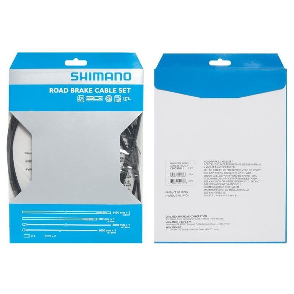 Sada káblov Shimano Y80098011 – brzdová cestná čierna Obrázok produktu 