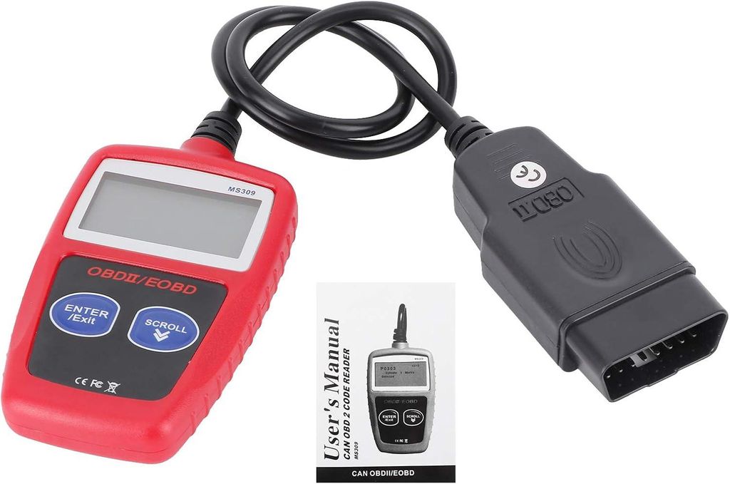 Car Engine Diagnostic Scanner Code Reader Tool OBD2 Fehlerdetektor Backbeleuchtung LCD -Bildschirm MS309