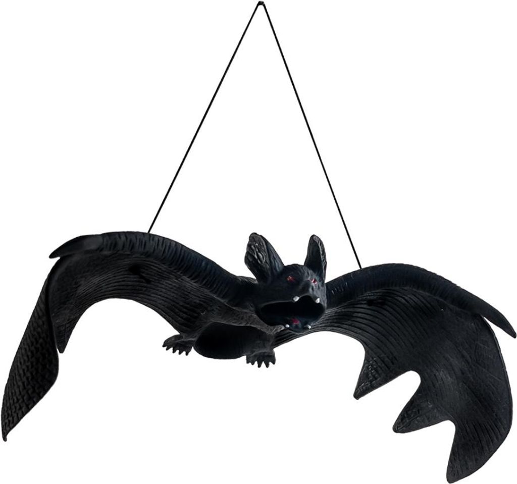 Schwarze Fledermaus als Deko aus Vinyl 26 x 9 cm Produktbild 