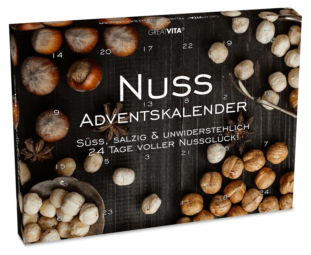 GreatVita Nuss Adventskalender 2026 - süß, salzig & würzig Produktbild 