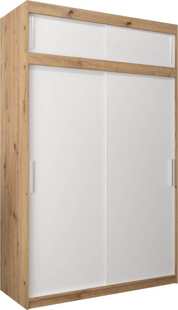 Kleiderschrank, Schiebetürenschrank Schlafzimmer, Schrank TOKYO 150 mit Aufsatz, Höhe 240 cm