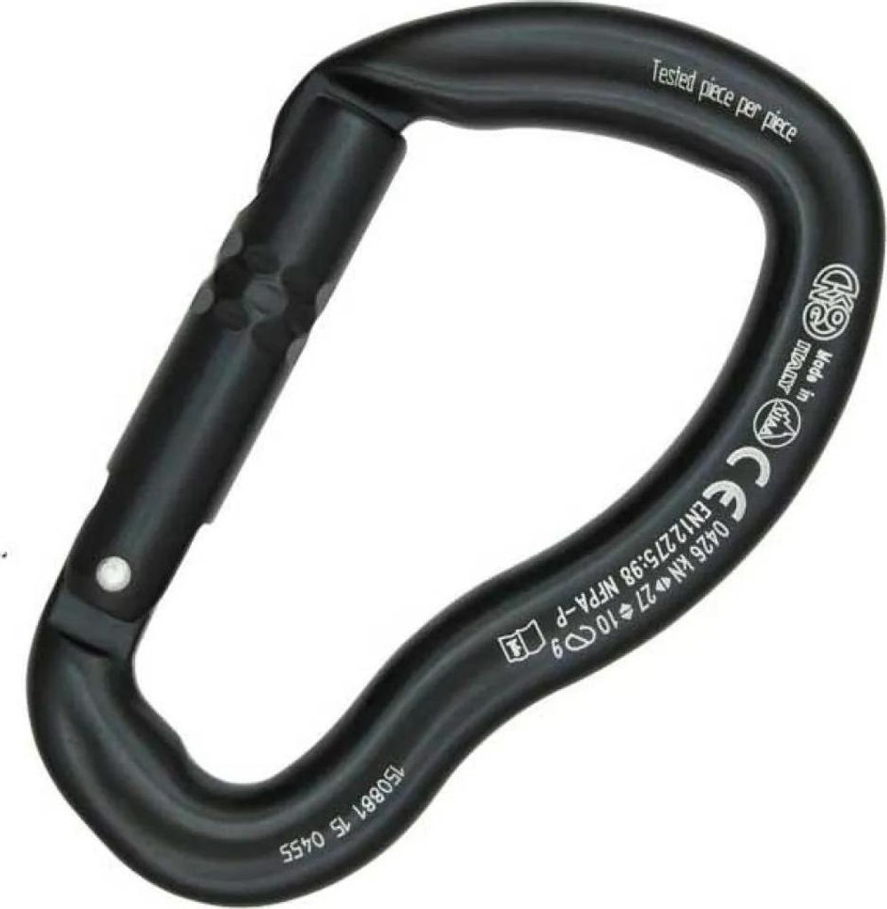 Kong Italy Ergo Karabinerhaken Schwarz Schwarz One Size