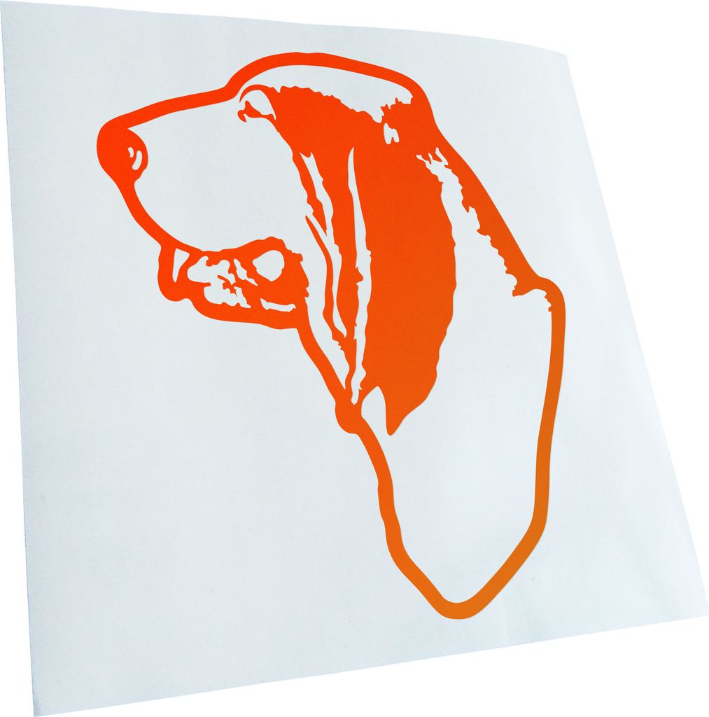 Kiwistar - Autoaufkleber - Bracco Italiano Hund - Orange - 12x10cm - Aufkleber für Auto, Laptop, Fahrrad, LKW, Motorrad mehrfarbig JDM Decal Racing