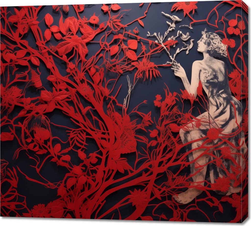 Bild 100x90cm Geheimer Garten Frauen