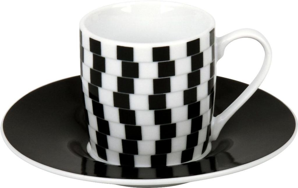 Sada 4 šálok na espresso Optické ilúzie Könitz Porcelán Obrázok produktu 