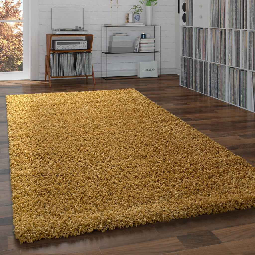 Shaggy Teppich Hochflor Flauschig Wohnzimmer Uni In Versch. Produktbild 