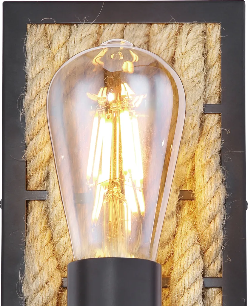 Globo Applique Parete Design Vintage Nero Opaco E27 - Luxury Touch - 5