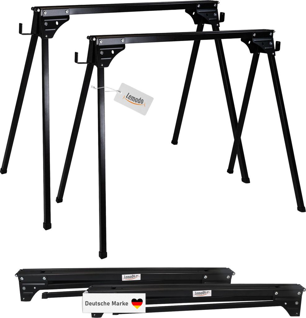 Arbeitsböcke 2er Set klappbar, Unterstellbock 400kg belastbar, Sägebock