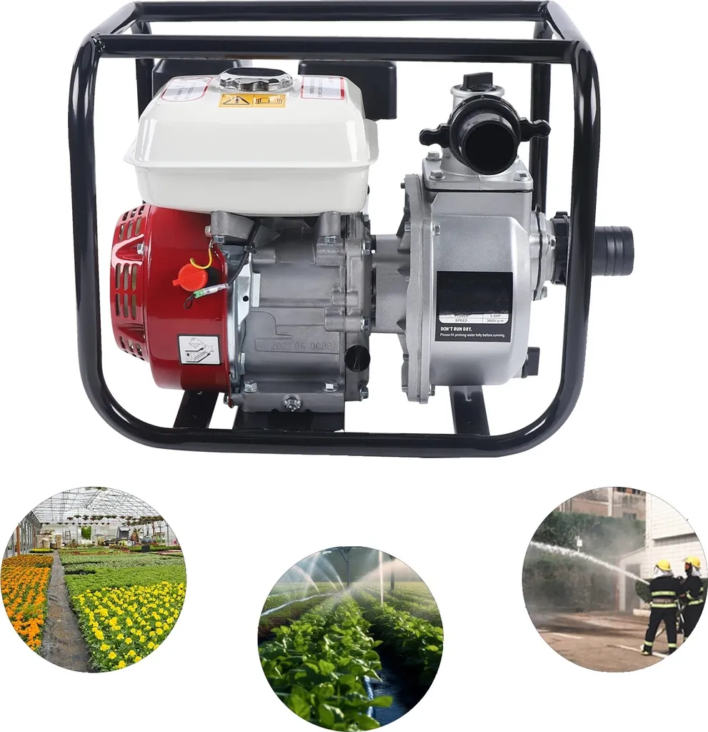 Motopompe essence 6,5 CV pour irrigation et transfert d'eau claire