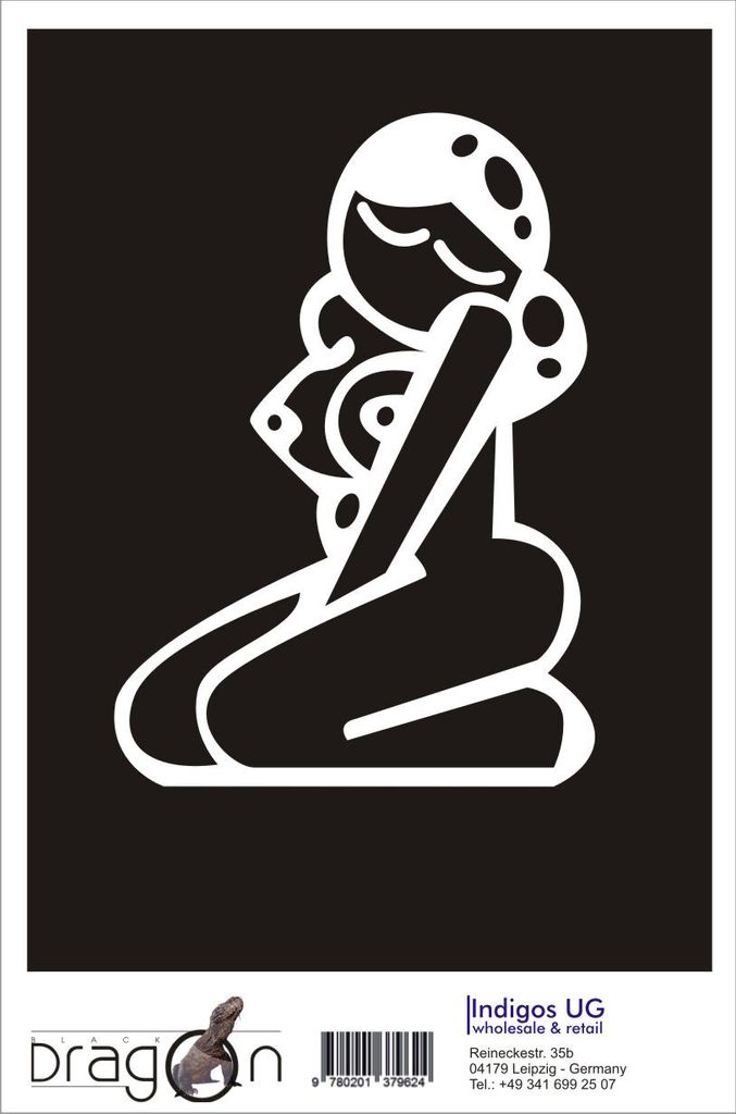 Aufkleber / Autoaufkleber - JDM / Die cut / Auto / OEM - Sexy girl - 210x150mm schwarz - Heckscheibe / Heckscheibenaufkleber