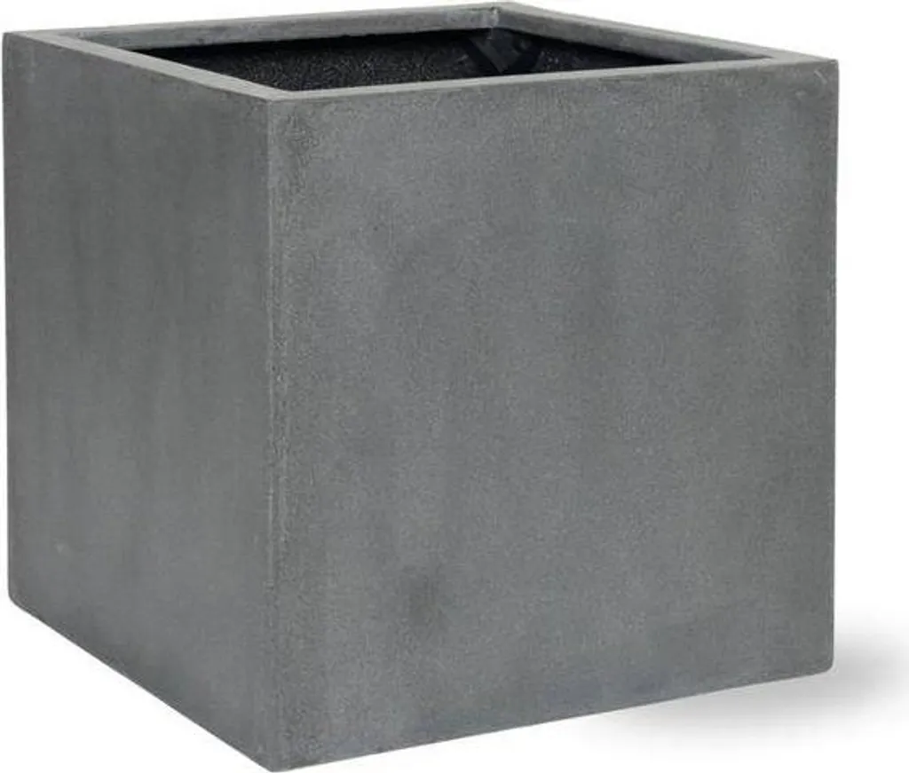 Bac à plantes gris cubique 30 cm - Pot de fleurs intérieur anti-fuite