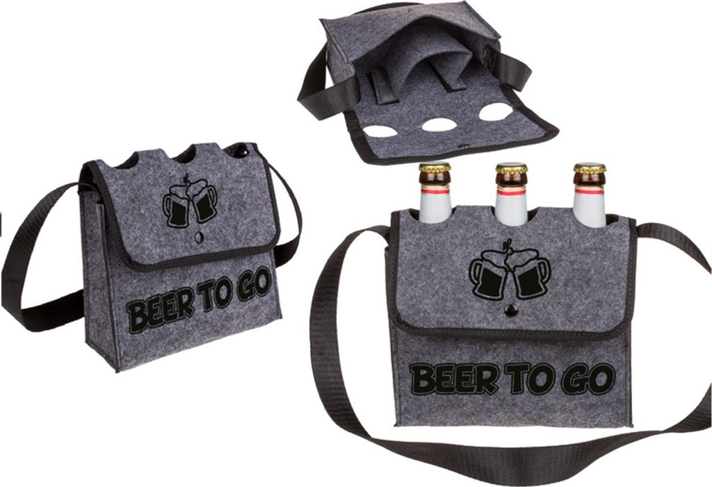 Flaschentasche Beer to go Männerhandtasche Flaschenträger Produktbild 1