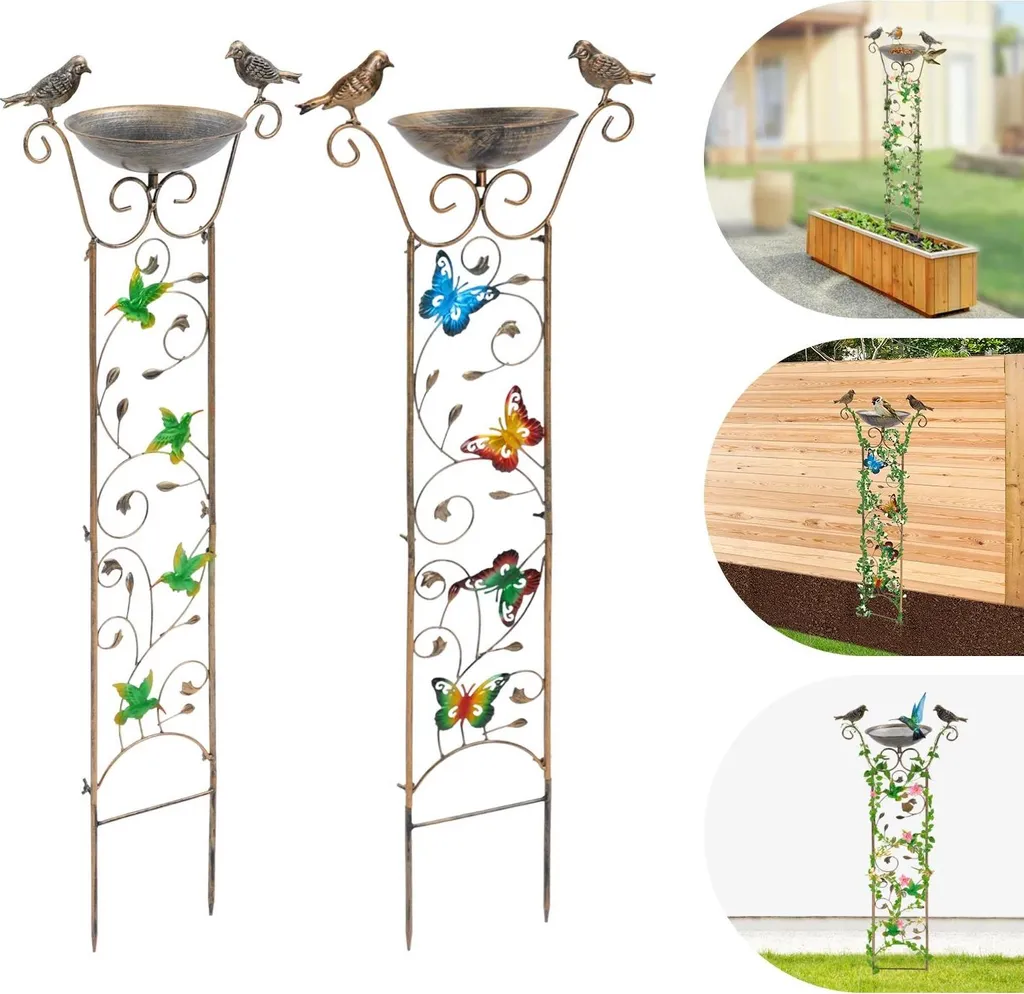 Support de croissance et treillis pour bain d'oiseaux extérieur - 5
