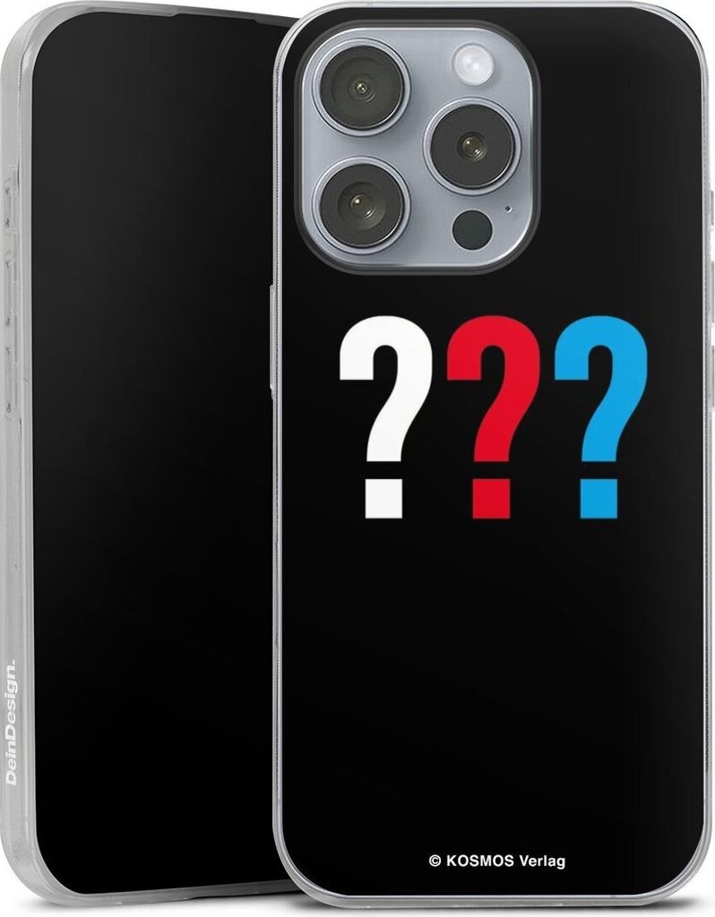 DeinDesign Slim Hülle für Apple iPhone 16 Pro Silikon Case Ultra Dünn Handyhülle Logo Offizielles Lizenzprodukt Die drei ???