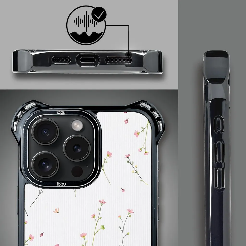 Cover MagSafe iPhone 15 Pro IBIZU DropGuard Ultra Pastel Bloom - 6