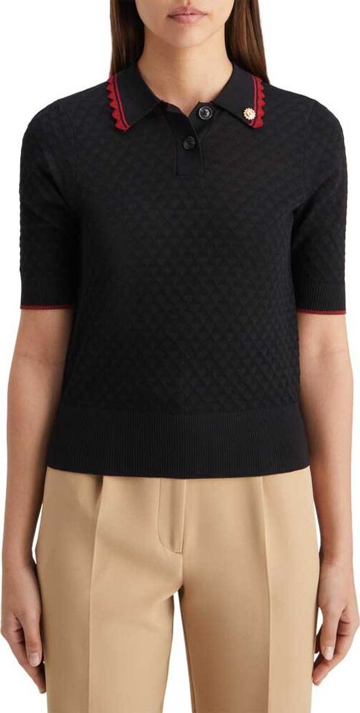 Scotch & Soda 177715 Kurzarm-poloshirt Schwarz XL Frau Schwarz XL