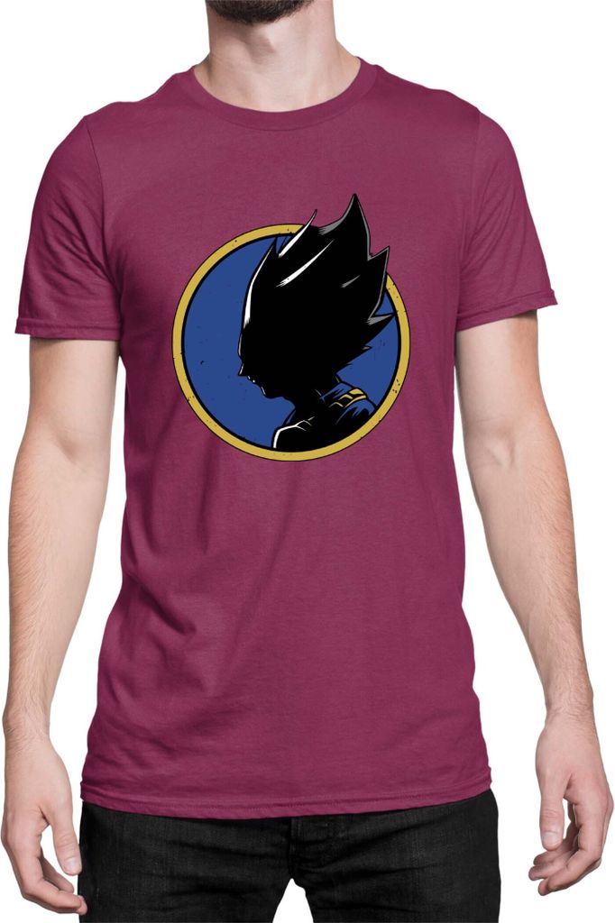Herren T-Shirt Dragon Anime Manga Ball Z Vegeta 55, Man 3XL / Burgundy