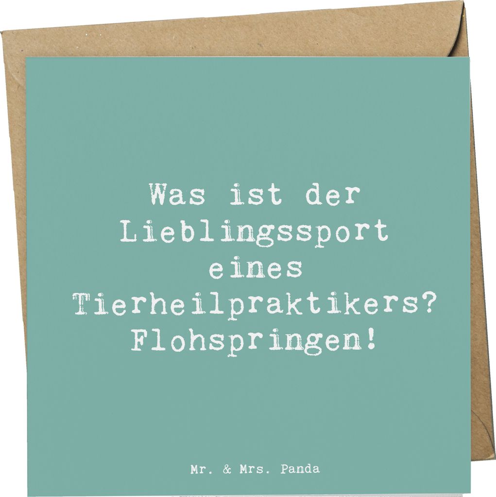 Mr. & Mrs. Panda Grußkarte Spruch Tierheilpraktiker Humor - Meeresbrise - Geschenk, Klappkarte, handgefertigte Geschenke, doppelkarte, anlasskarte...