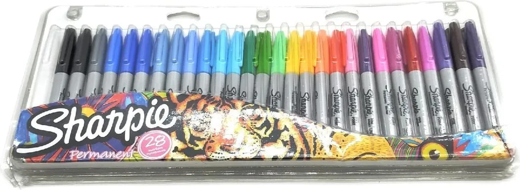 Sharpie 2061129 Set 28 Pennarelli Indelebili Tiger Edition Fine Point - 16