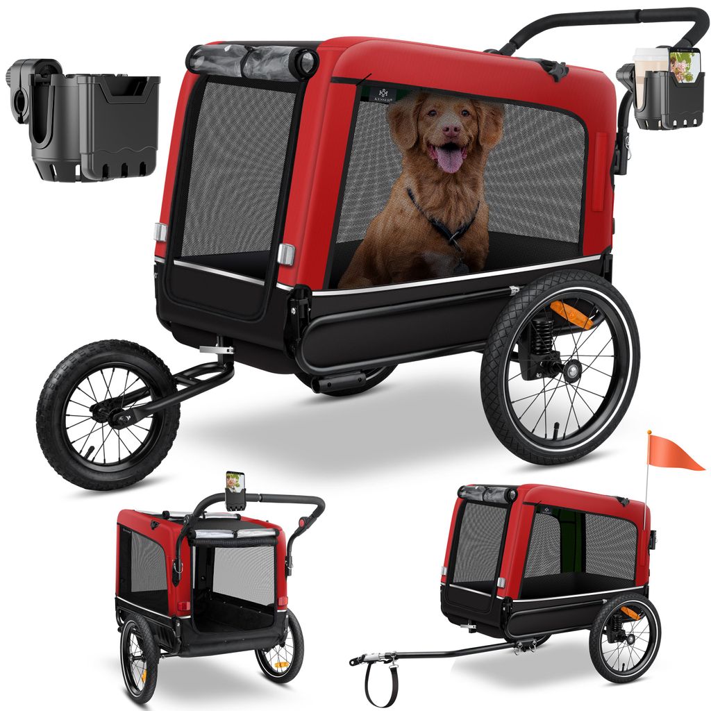 KESSER® Hundeanhänger Boxer 3-in-1 Hundebuggy & Jogger Produktbild 