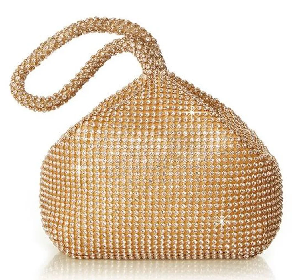 Pochette à strass pour mariage et cocktail - Sac à main chic soirée