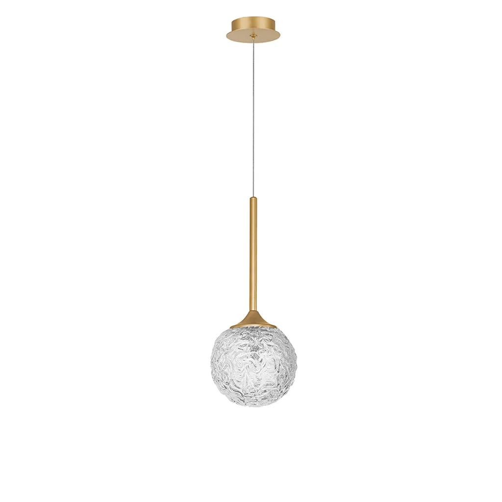 Sospensione Design Nova Luce Mirano Globo Vetro Oro - Luxury Lighting